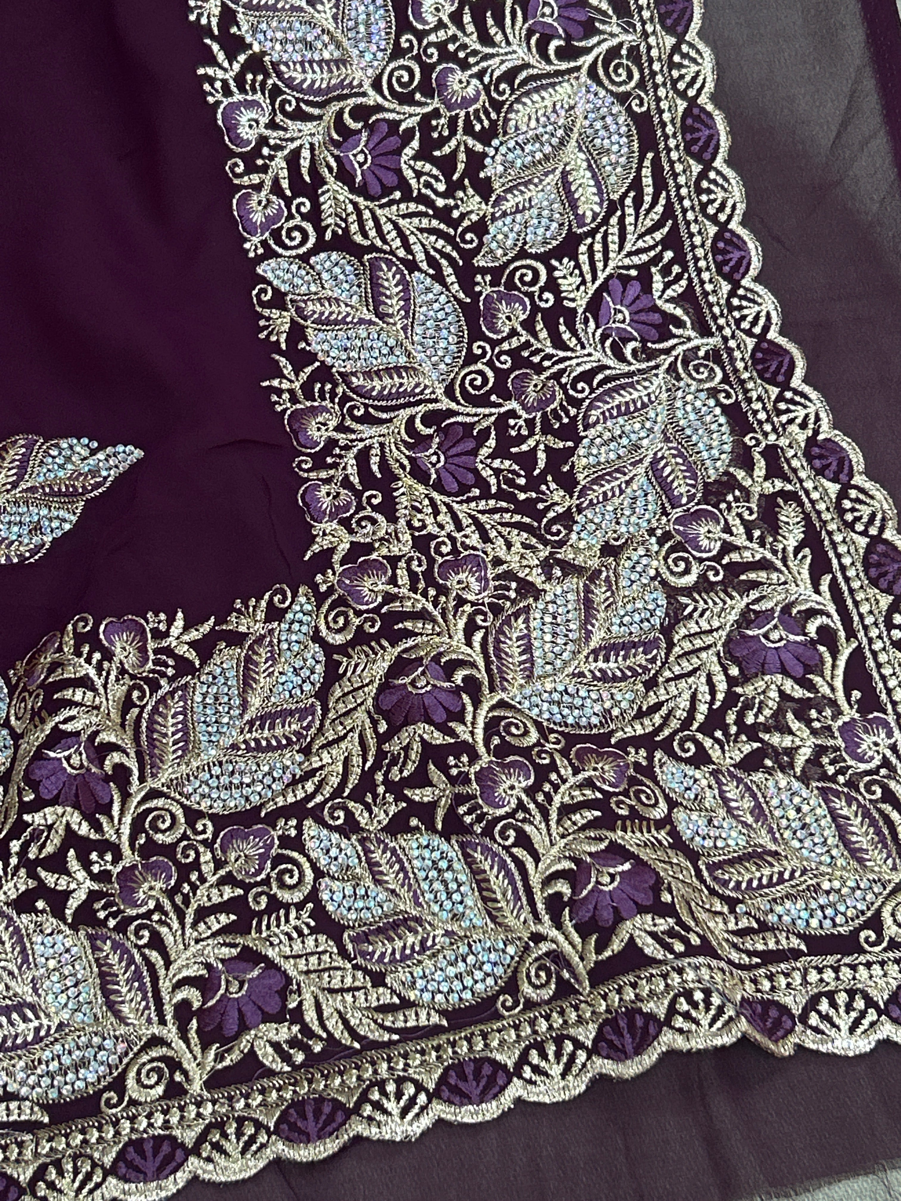 Heavy party wear saree