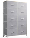 Open box WLIVE Tall Dresser for Bedroom with 10 Drawers, Chest of Drawers, Dressers Bedroom Furniture, Storage Organizer Unit with Fabric Bins for Clo