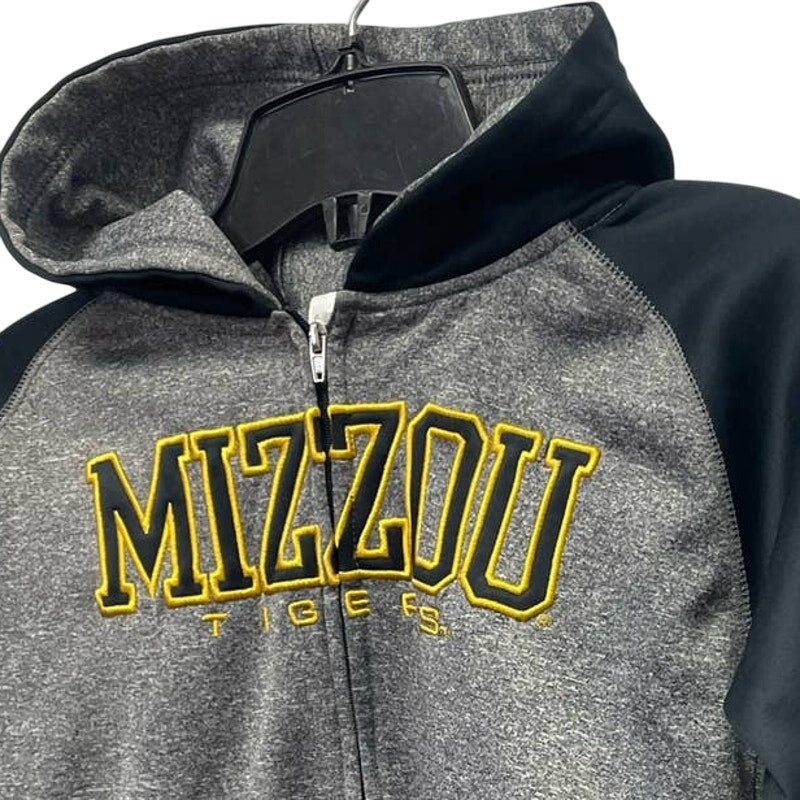Mizzou Youth Large Gray University of Missouri Columbia Full Zip Hoodie Jacket