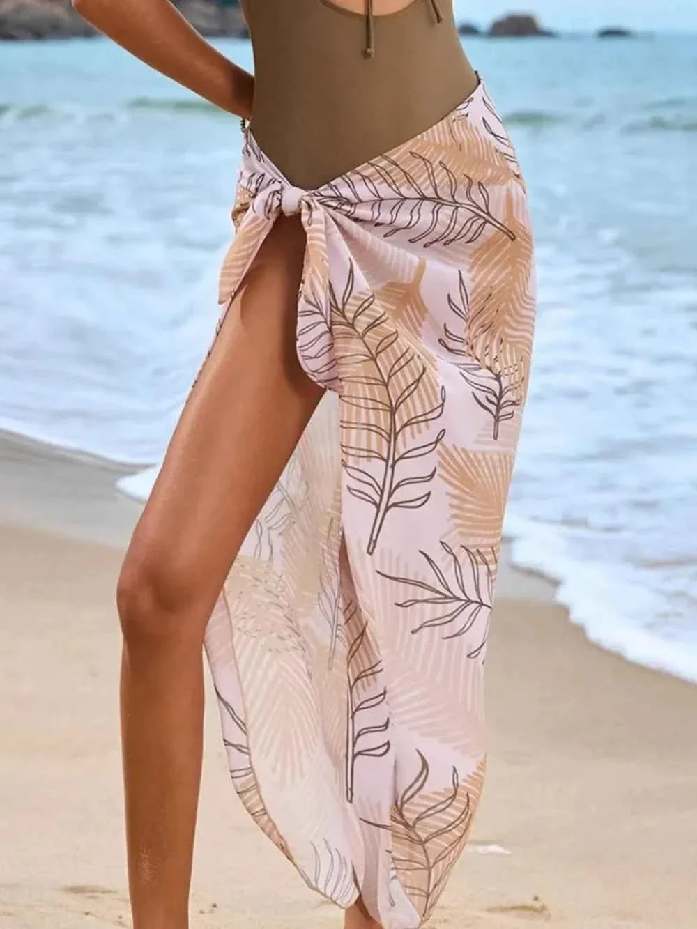 Cutout Sweetheart One-Piece Swimwear and Cover-Up Swim Set