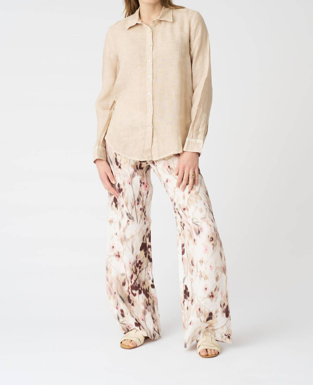 Solid Linen Long Sleeve T-shirt