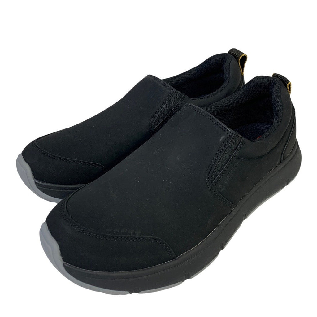 Gerry Mens Size 12 Black Faux Leather Slide On Moc II Comfort Sneakers Shoes