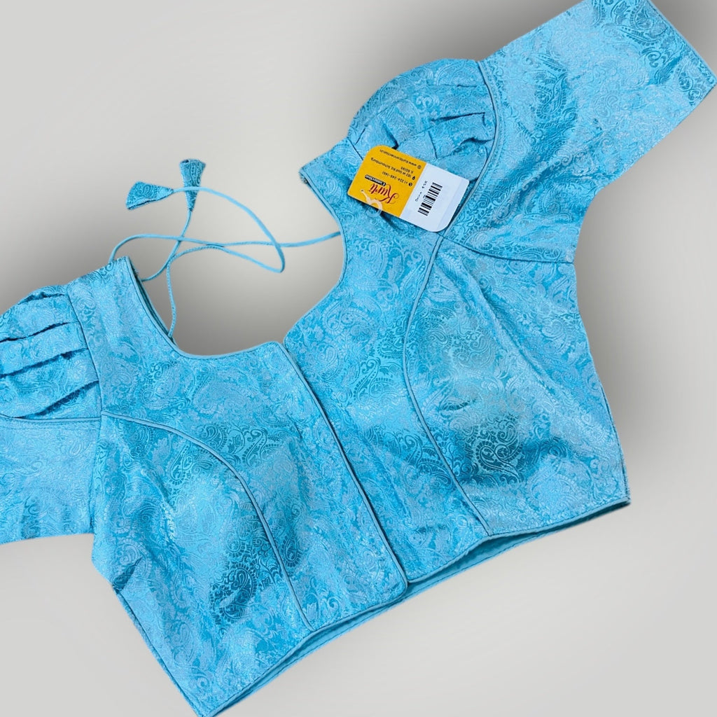 Light Blue / silver blouse