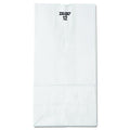 Duro 12 lb Tall White Paper Grocery Bag, 7 1/16 x 4 1/2 x 11 1/2 in (QTY 500), SKU 51032