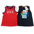 Lot of 2 New All In Motion Boys XS Basketball USA Athletic Tank Top Shirts