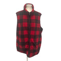 Chaps Womens 2X 100% Polyester Plaid Sleeveless Collared Fleece Vest w Pockets