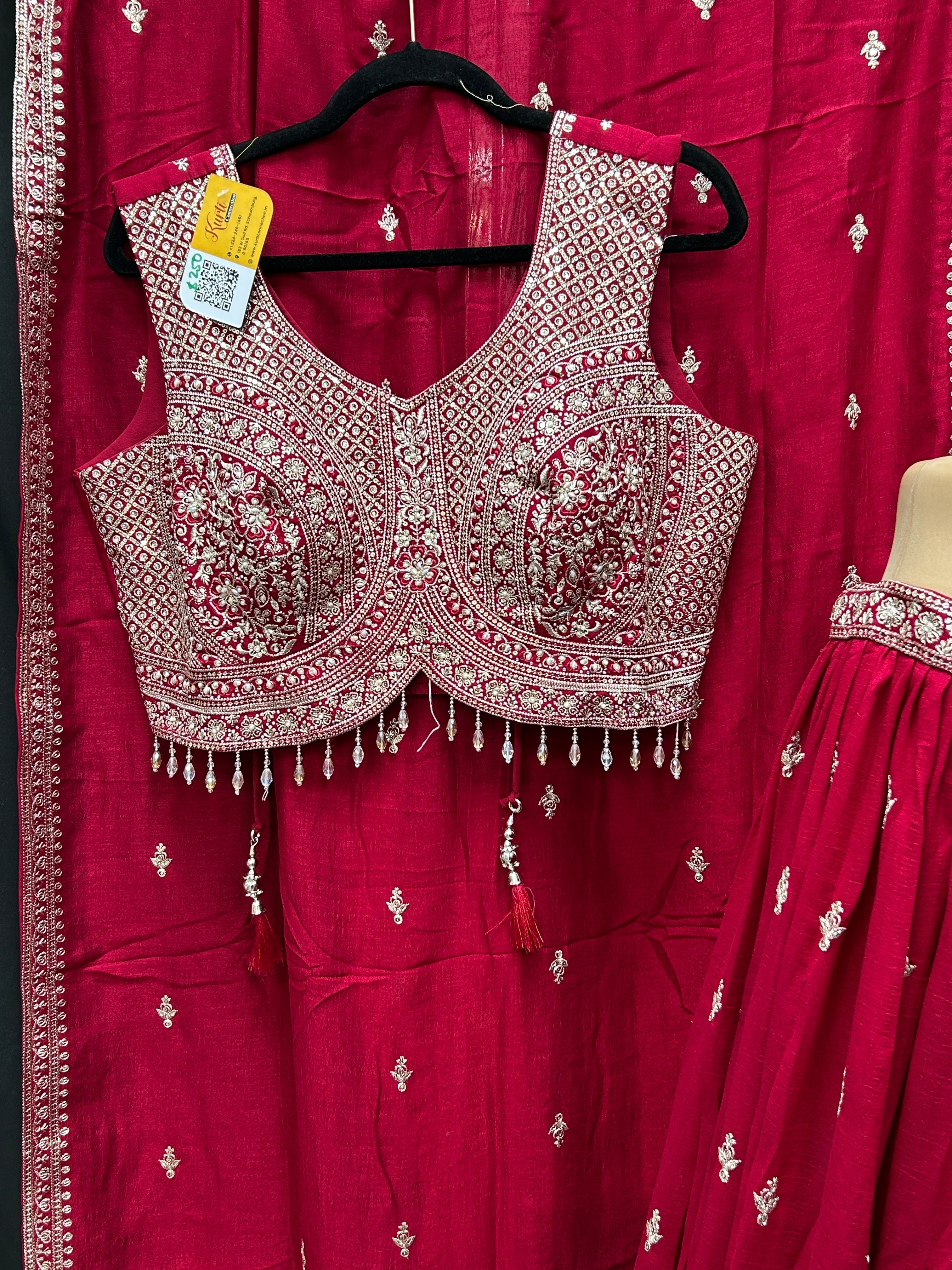Dark pink lehenga Choli set