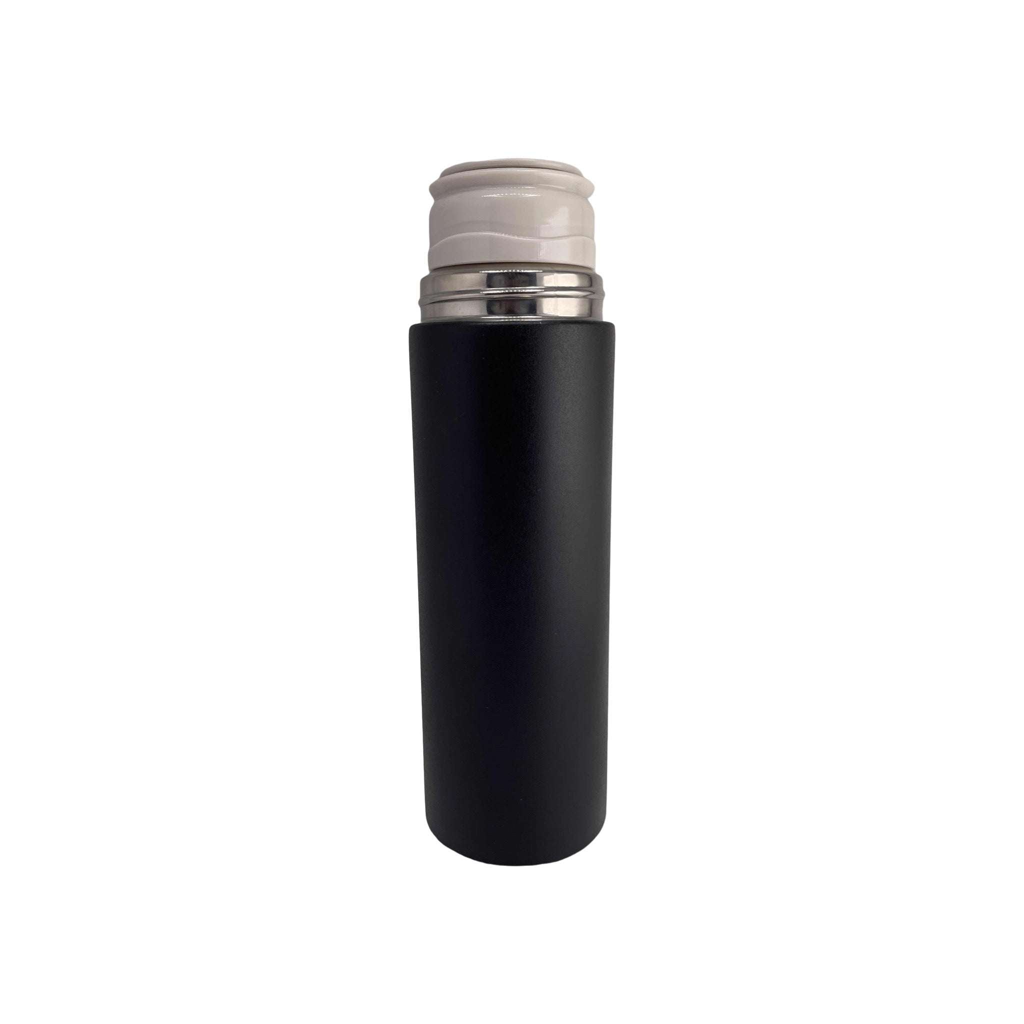 SELZALOT Stainless Steel Vacuum Flask Set, 500ML Gift Set, Black, Thickened Food Grade 304 Stainless Steel, Durable Insulation, Ergonomic Design, with 3 Cups