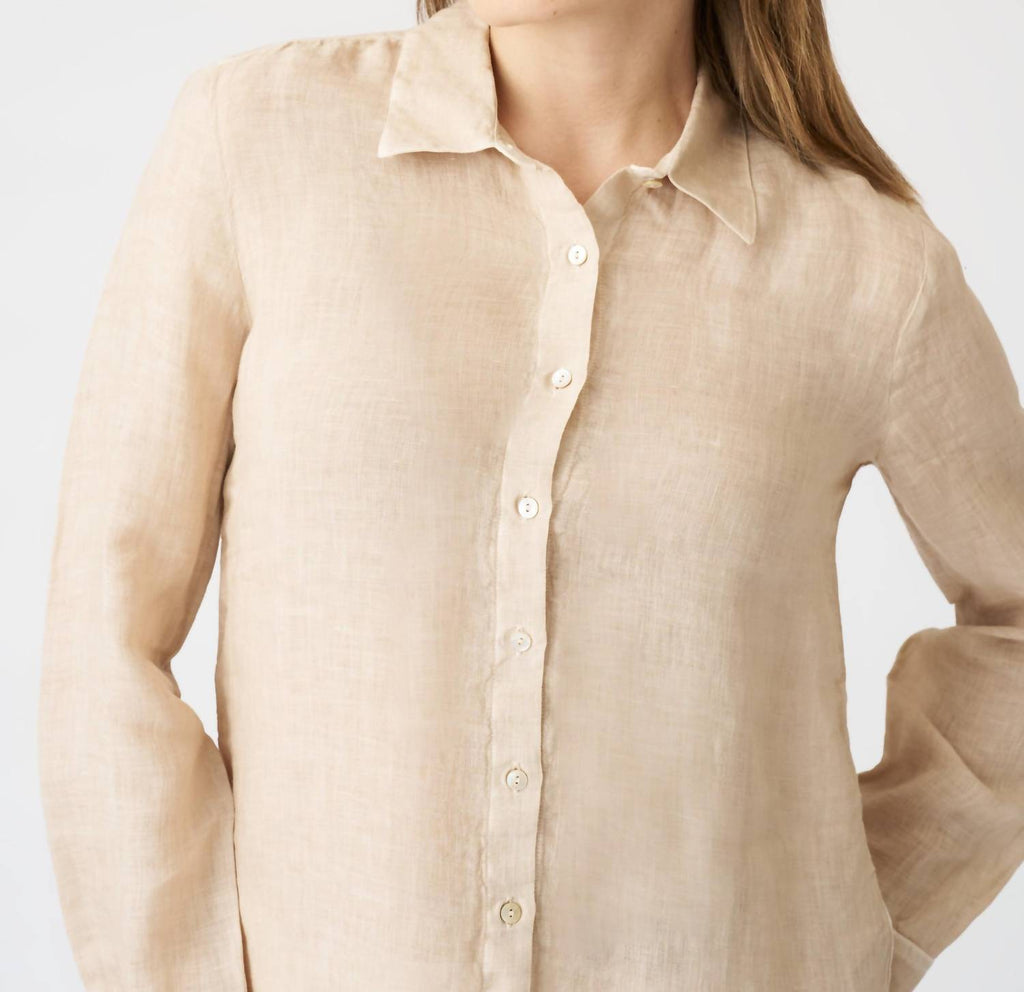 Solid Linen Long Sleeve T-shirt