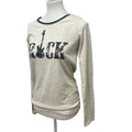 New POOF Womens Medium Rock Music Guitar Long Sleeve Cotton Blend Crew Neck Tee