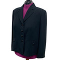 Tahari Arther S Levine Womens 20 Black Long Sleeve Collared Button Up Blazer