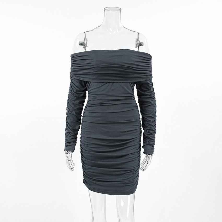 Euro Slimming Dress: Versatile One-Collar Design