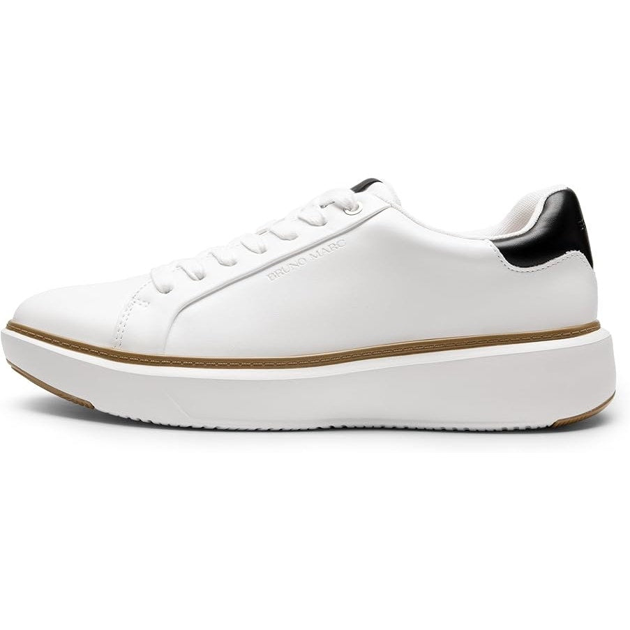 Bruno Marc Mens Size 11 White WaveFlex CoreNeat Dress Sneakers Casual Shoes