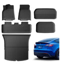 Proud Bird 4.1 1 i (8) Tesla Model Y Floor Mats 2023-2021 (5-Seater), Pure TPE, All Weather Floor Mats Tesla Accessories Model Y Trunk Mat & Floor Mat