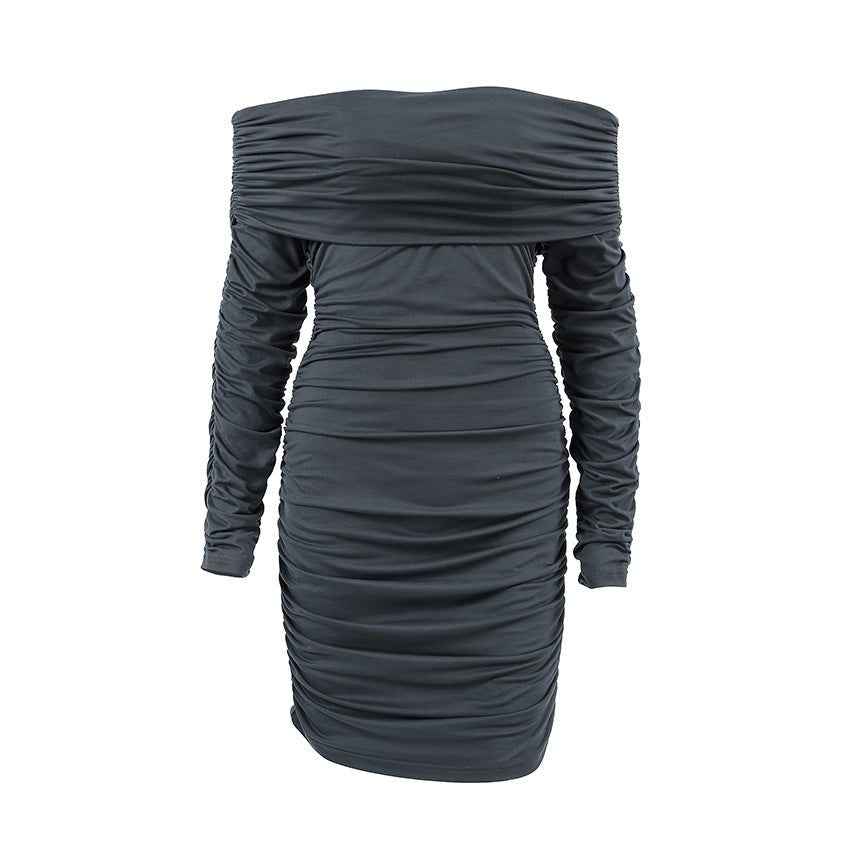 Euro Slimming Dress: Versatile One-Collar Design