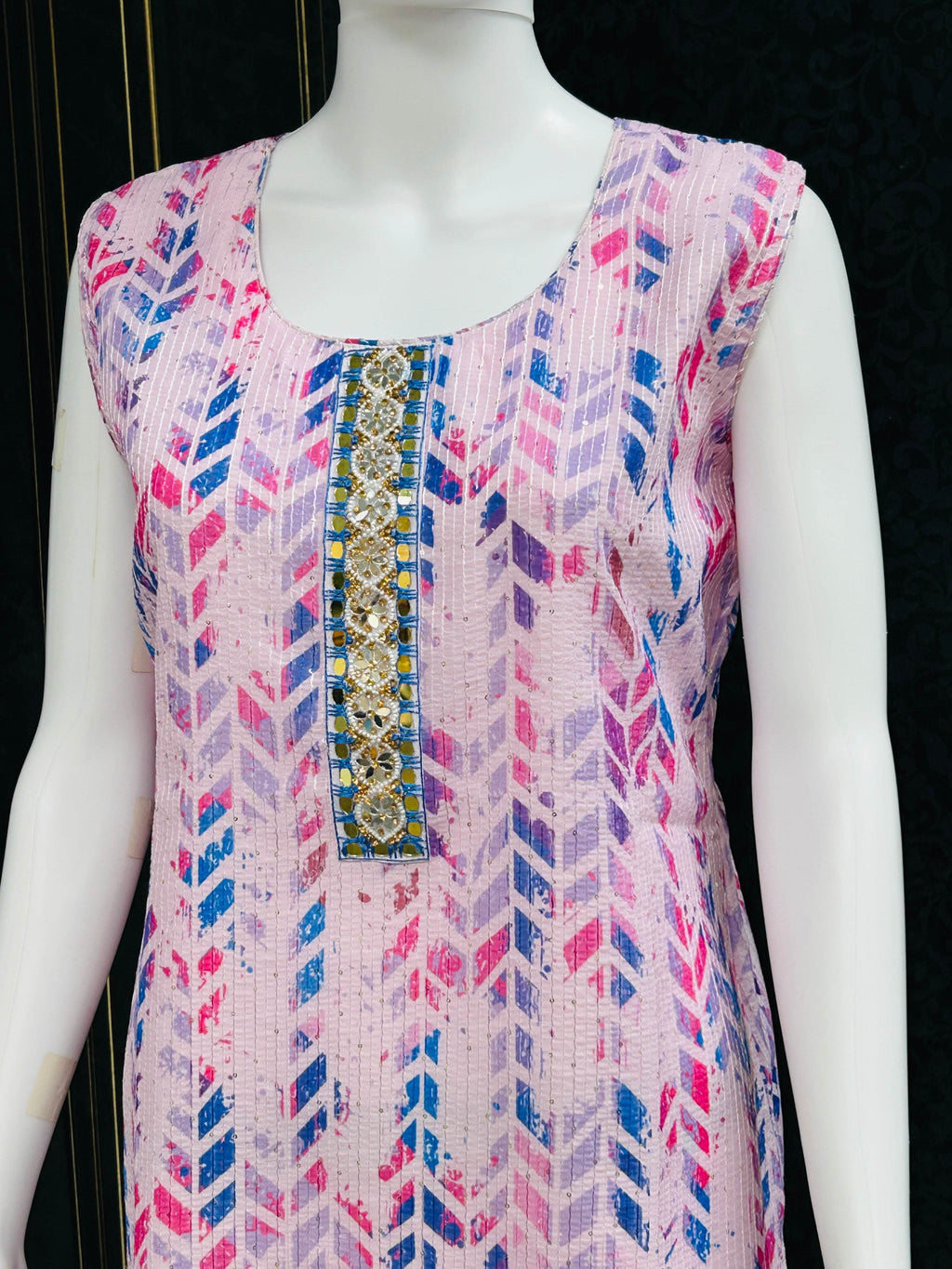 Georgette kurti | three fourth sleeves available