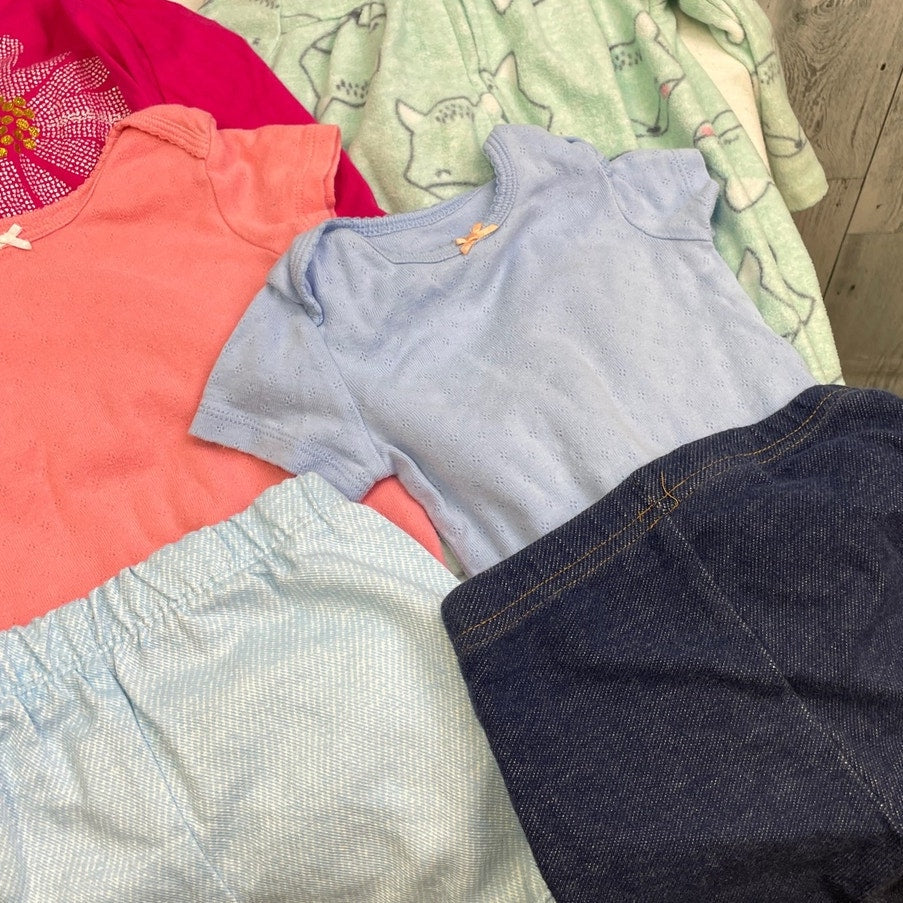 Lot of 13 Old Navy OskKosh Carters Baby Girls 12 Months One Piece Tops Clothes