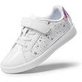 Dream Pairs Toddler Girls Size 10 White Hook Loop Silver Stars Athletic Shoes