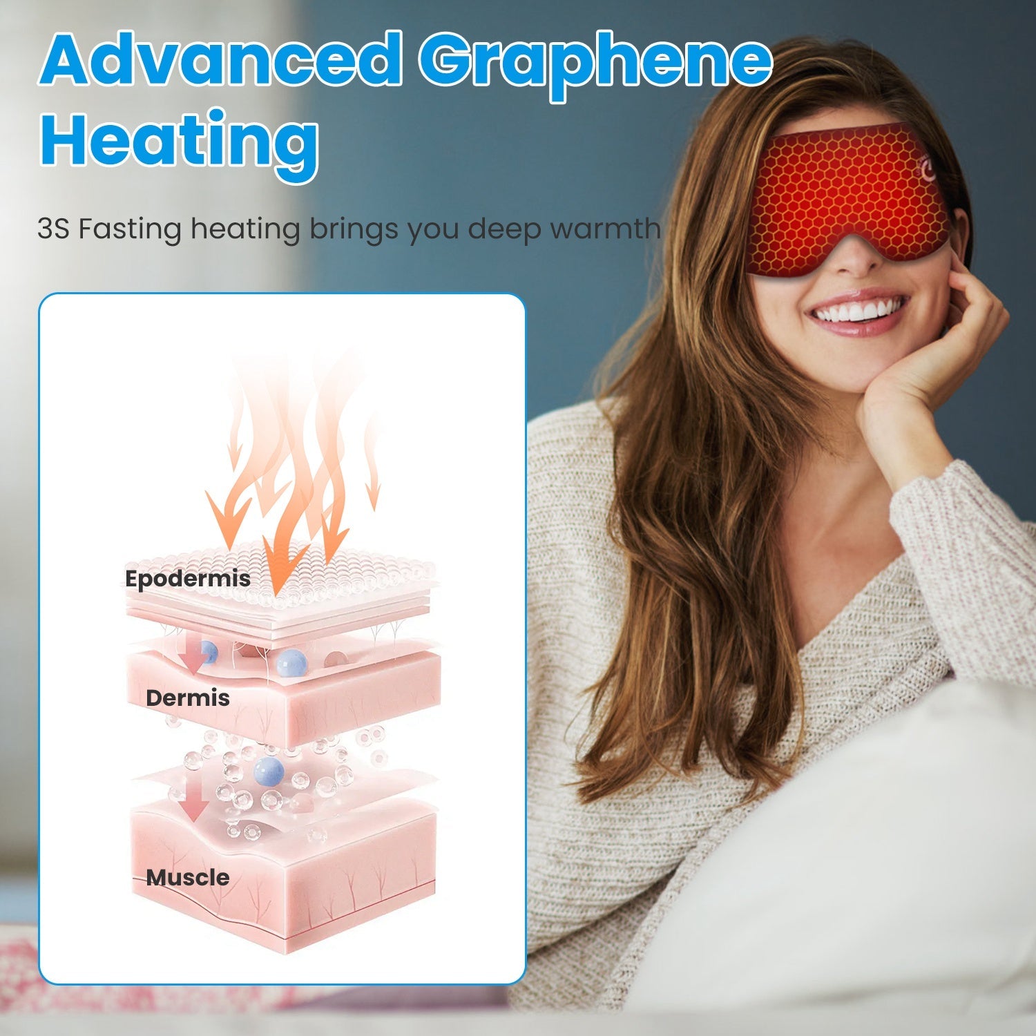 Cordless Heated Eye Mask Silk Sleep Eye