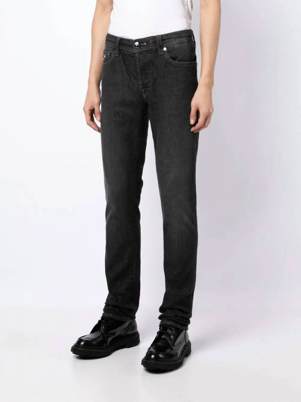 Leonardo Stretch Denim Slim Straight Leg Jeans