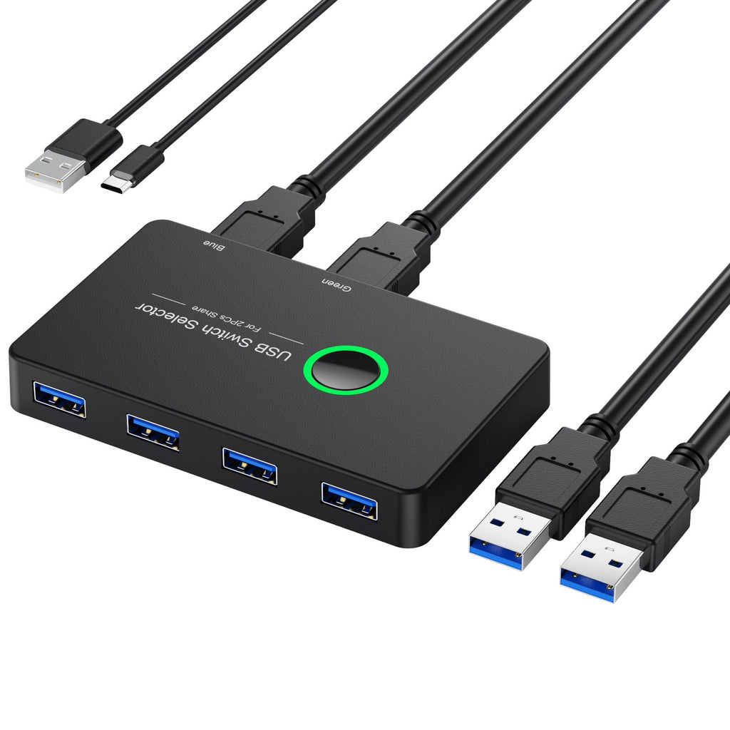 USB 3.0 Switch USB Switch 2 Computers Share 4 USB Devices KVM Switch Printer