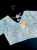 Sequin blouse : light blue