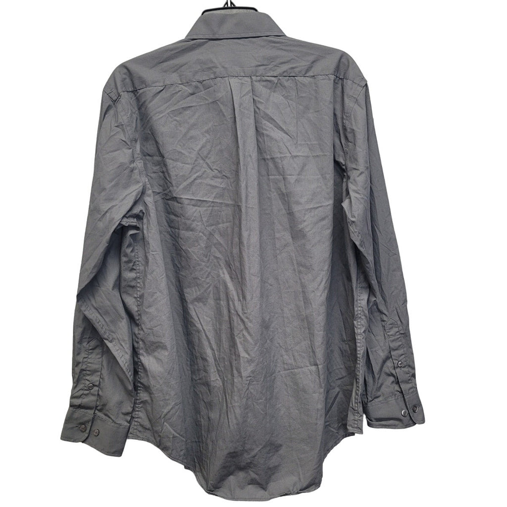 George Mens Large PolyCotton Long Sleeve Button Up Shirt w Front Pocket