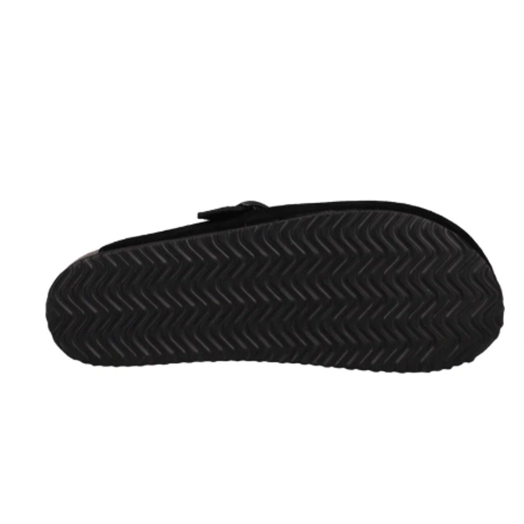 New In Box Khombu Mens Size 11 Black Faux Suede Damian Cork Slide On Mule Shoes