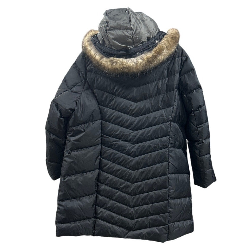 New Eddie Bauer Womens XXL Black 650 Down Sun Valley Puffer Parka Long Coat