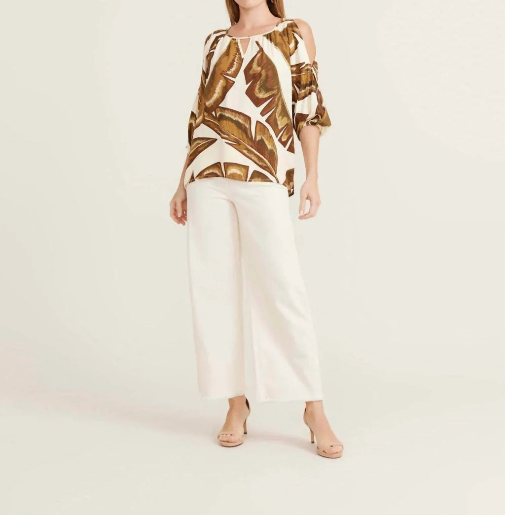 Banana Leaf Peasant Top