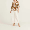Banana Leaf Peasant Top