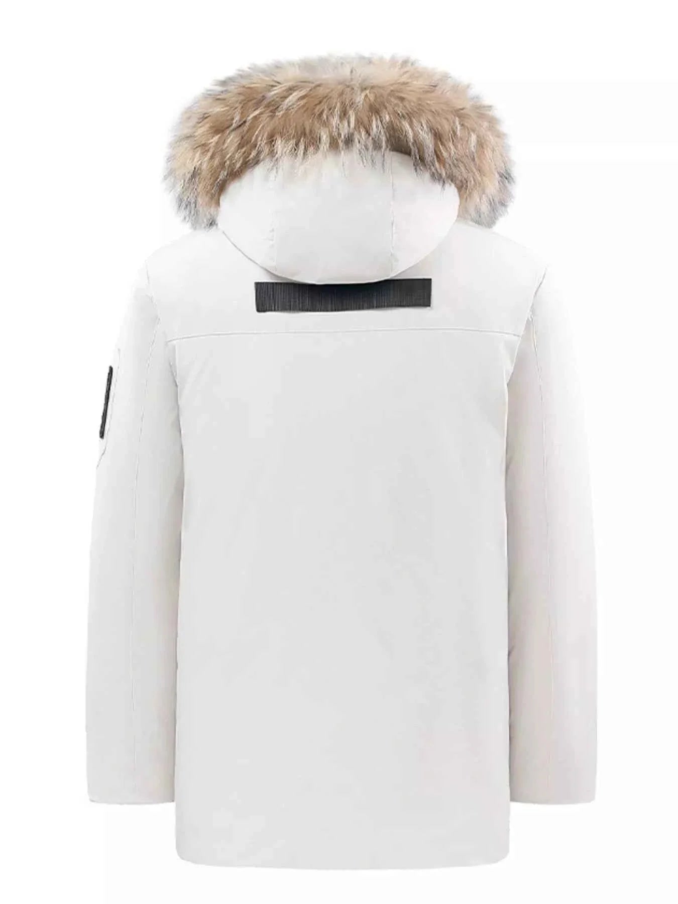 Men's Full Size Fur Hooded Winter Parka Coat Plus Size