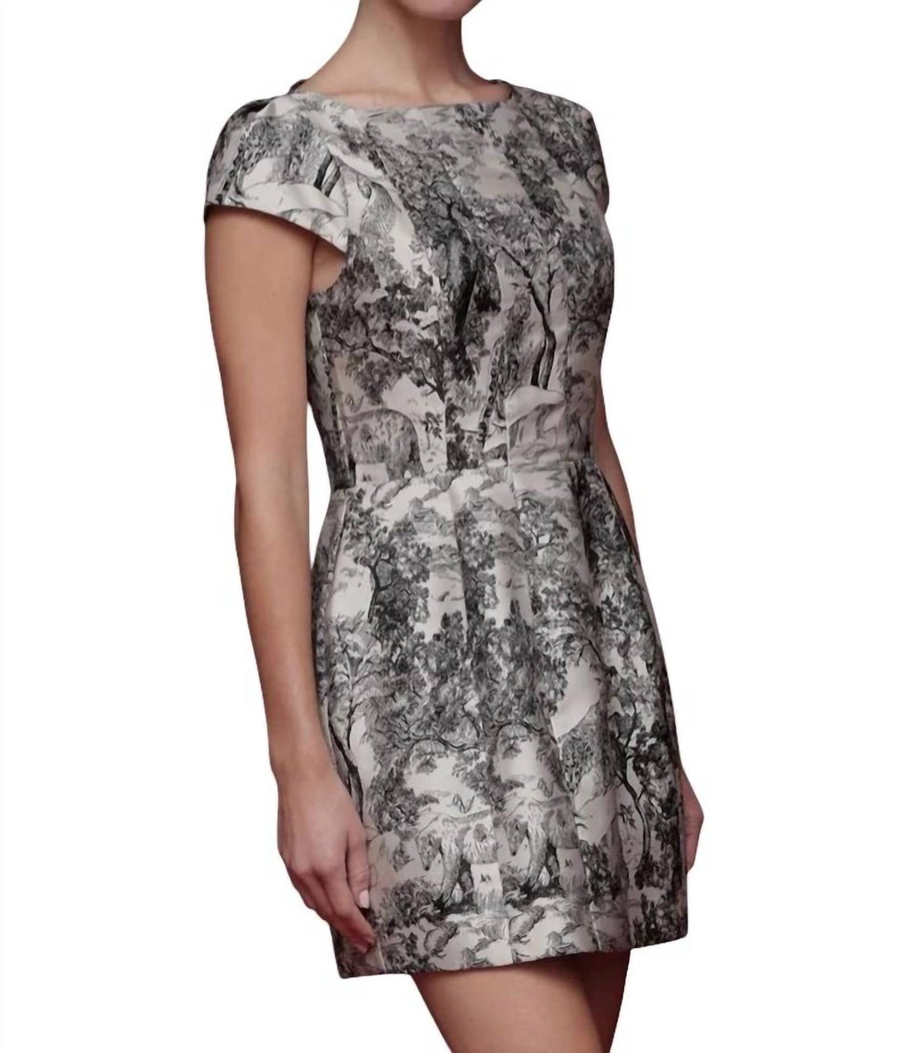 Toile Print Tailored Mini Dress