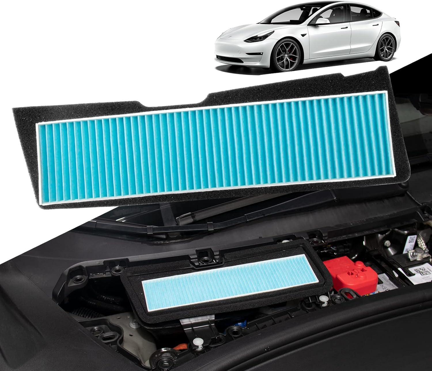Tesla Model 3 HEPA Intake Air Inlet Filter Accessories for 2023 2022 2021 Model 3