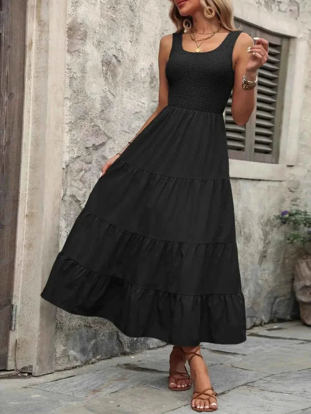 Ivy Lane Smocked Tank Dress - Sleeveless Charm