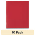 (10 Pack)  3-Prong Paper Folder, Solid Red Color, Letter Size