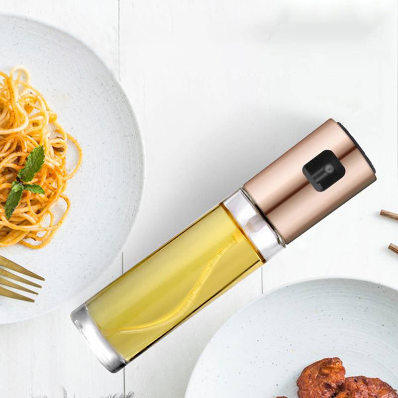 BBQ Oil Spray Bottle – Healthy Cooking Olive Oil & Vinegar Sprayer, Leakproof Glass Pump Dispenser for Kitchen & Grill