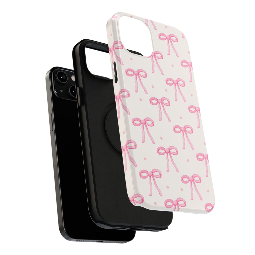 Customizable: Cute Pink Bow Impact-Resistant Phone Case