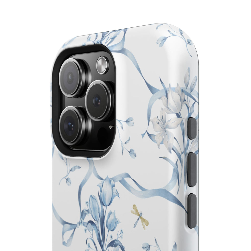 Customizable: Blue Floral-Inspired Phone Case