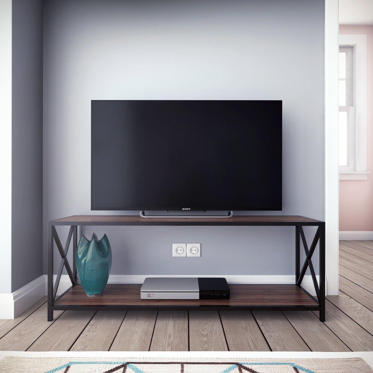 Xena 47'' Wide Metal Wood TV Stand & Media Console Table for TVs up to 55''