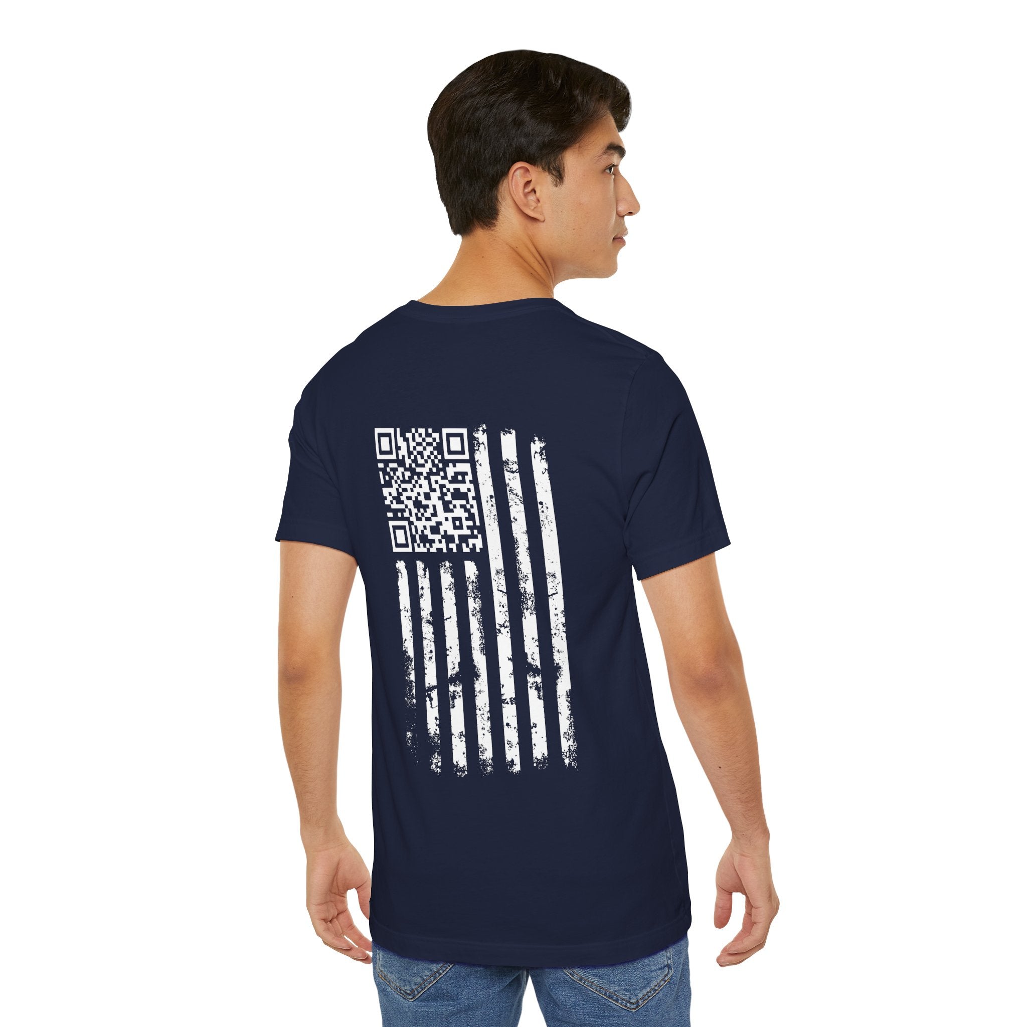 American Flag QR Code T-Shirt