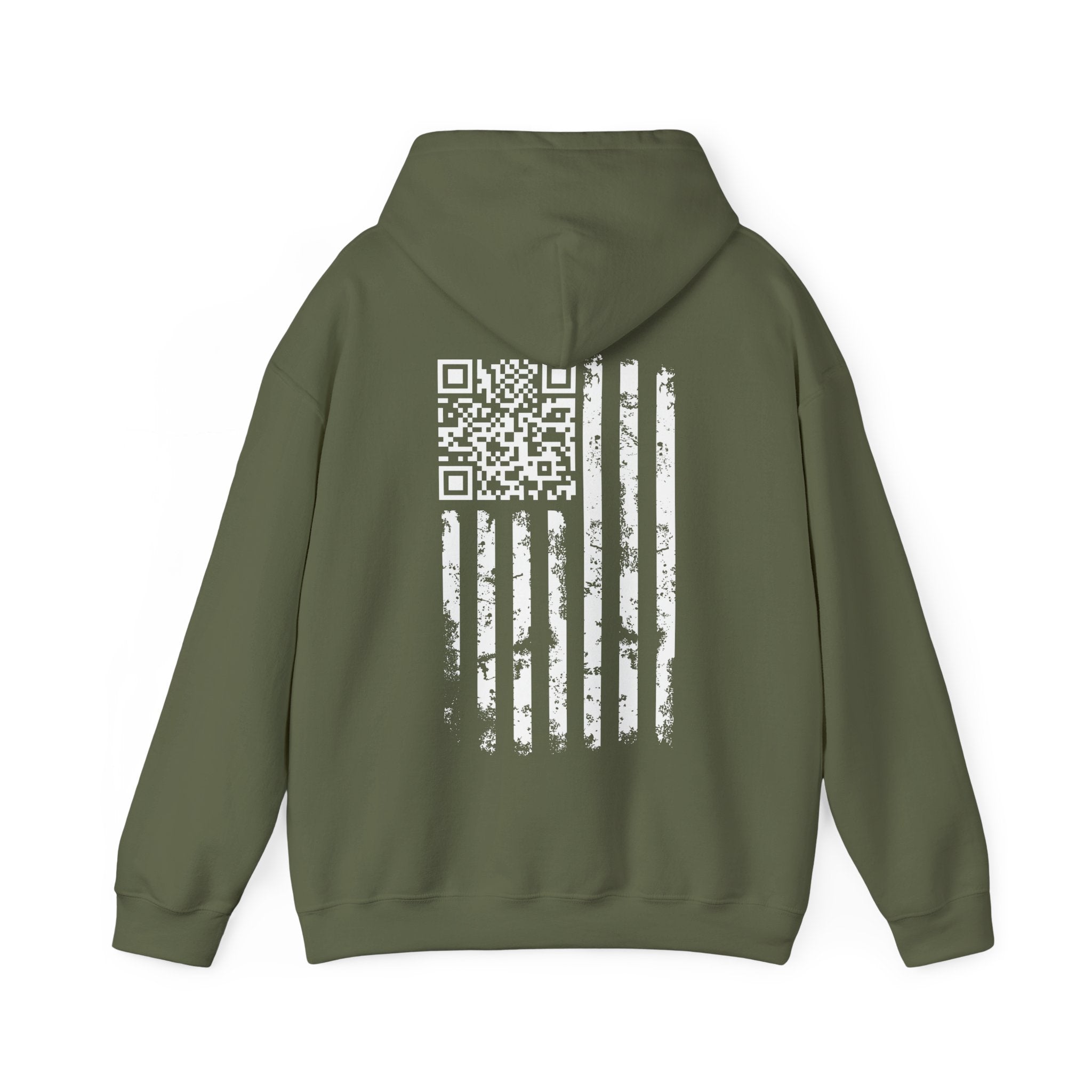 American Flag QR Code Hooded Sweatshirt