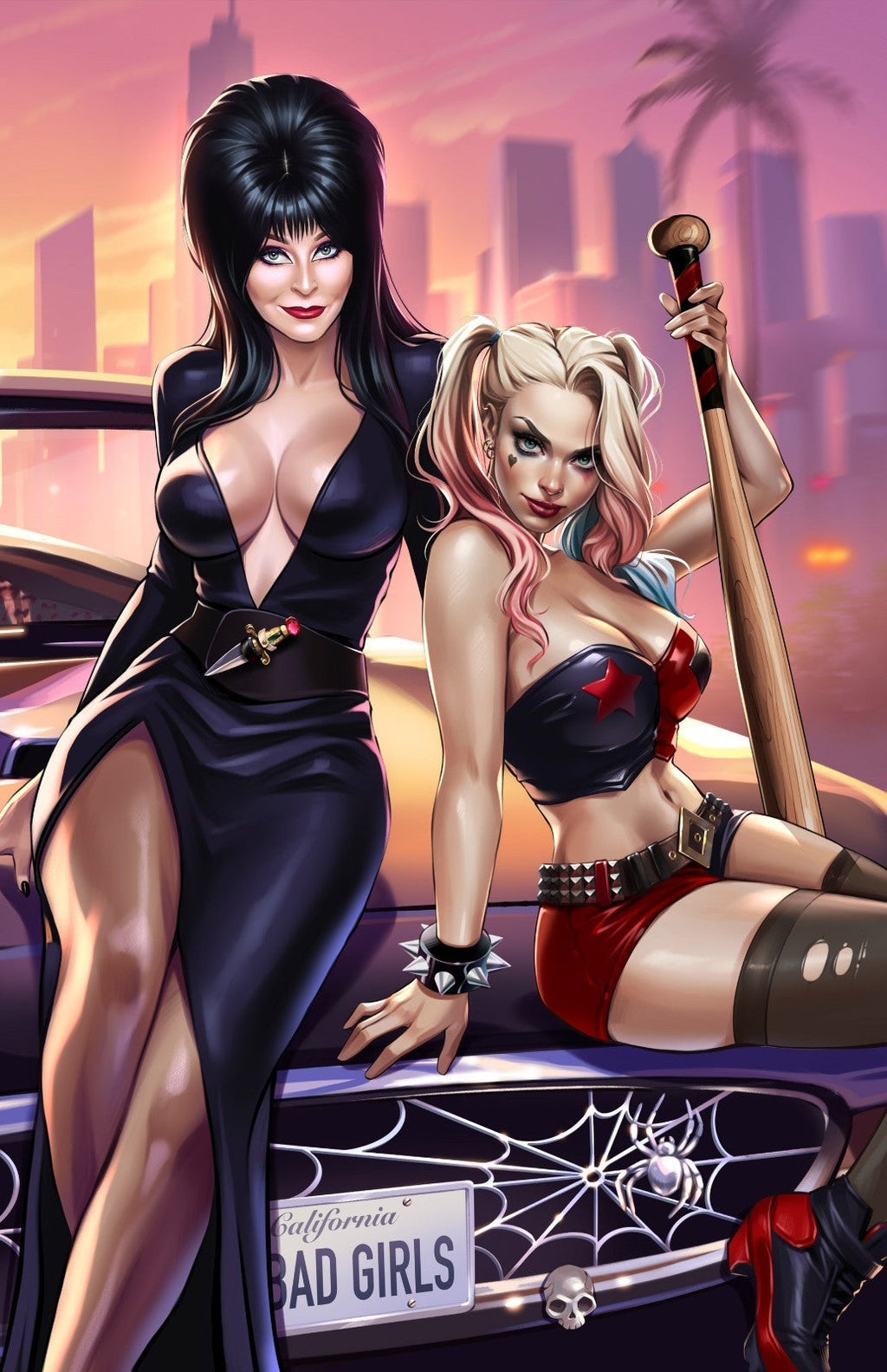 HARLEY QUINN X ELVIRA #1 - KATYA SINYUKHINA COVER A WRAPAROUND NYCC 2025 LTD 500