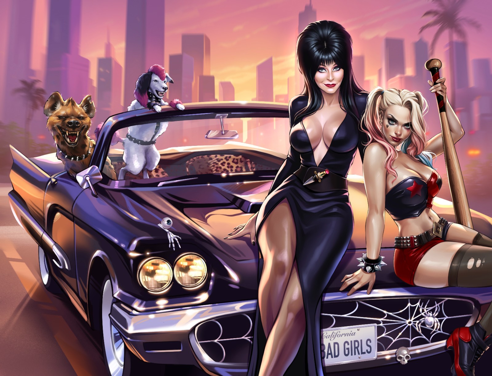 HARLEY QUINN X ELVIRA #1 - KATYA SINYUKHINA COVER A WRAPAROUND NYCC 2025 LTD 500