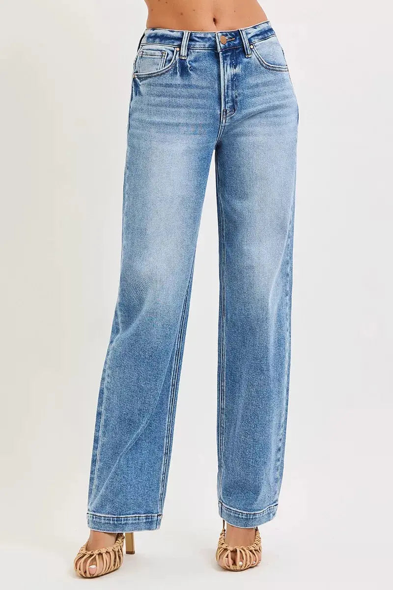 RISEN Jeans - High Rise Wide Baggy Jeans