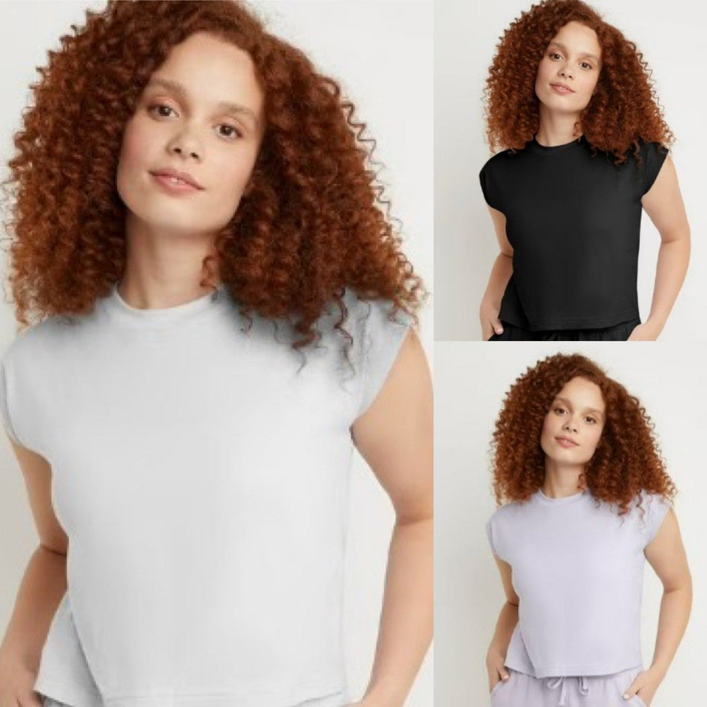 Lot of 3 New Hanes Womens XS Ringspun Cotton Jersey Cap Sleeve Muscle Tees
