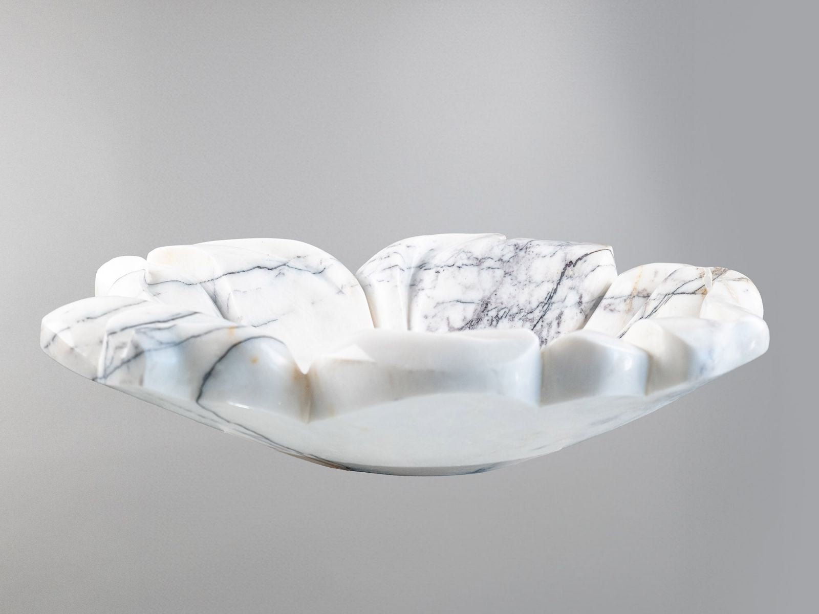 Flower Marble Sink | Hand-Carved Vessel Basin USA | Luxury Natural Stone Bathroom Sink