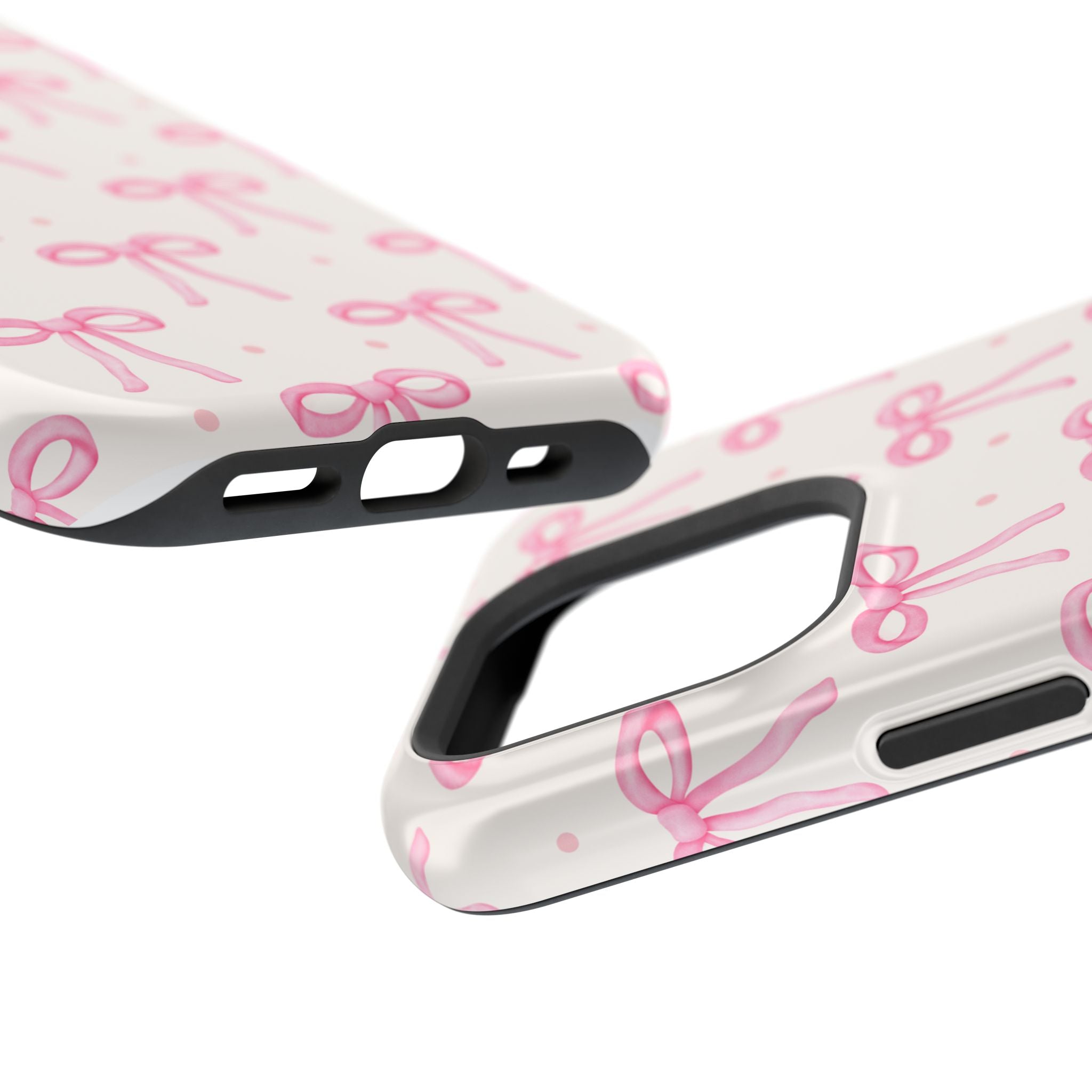 Customizable: Cute Pink Bow Impact-Resistant Phone Case