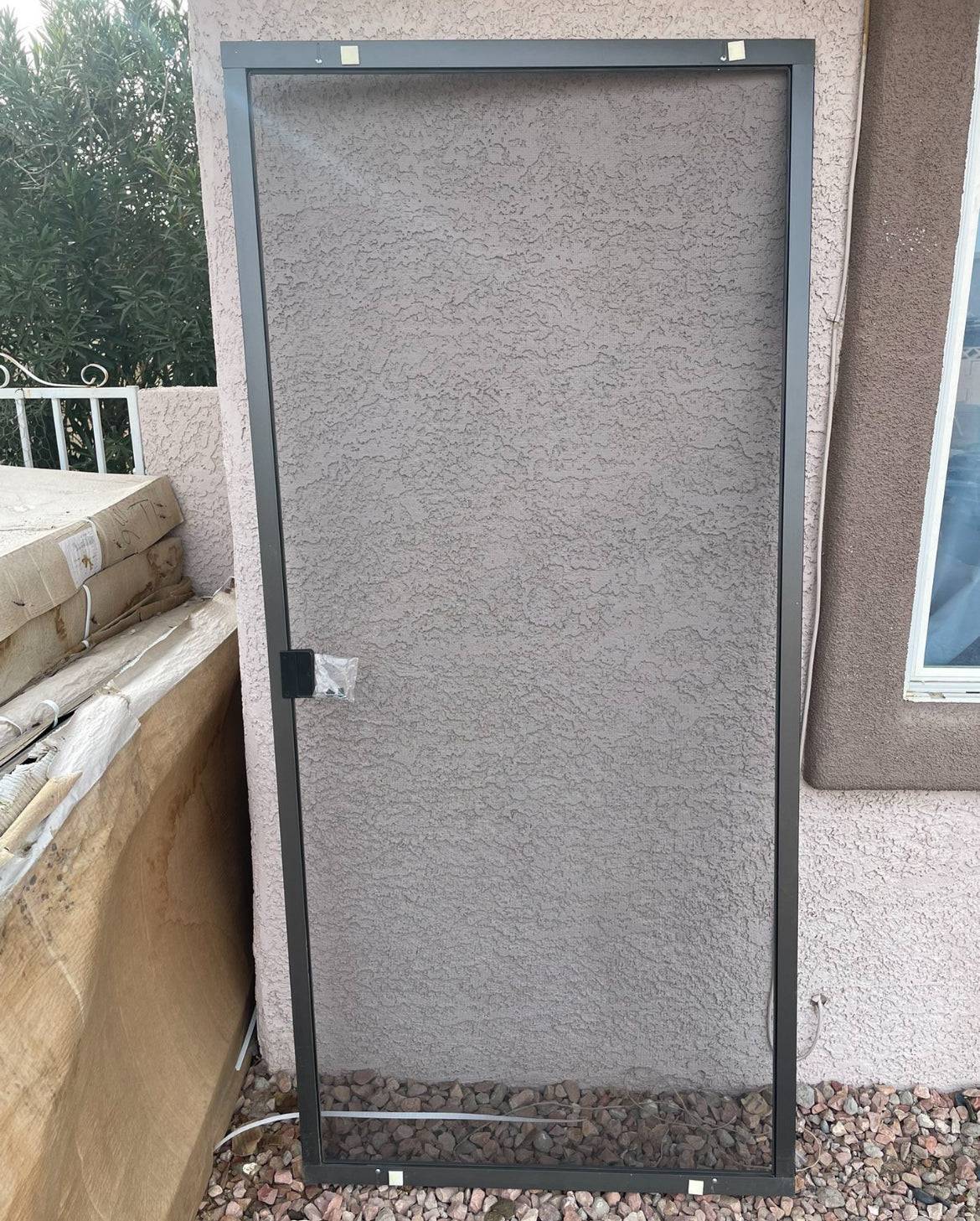 Ritescreen Adjustable Patio Screen Door' Bronze' 36X78 DELIVERY LAS VEGAS ONLY