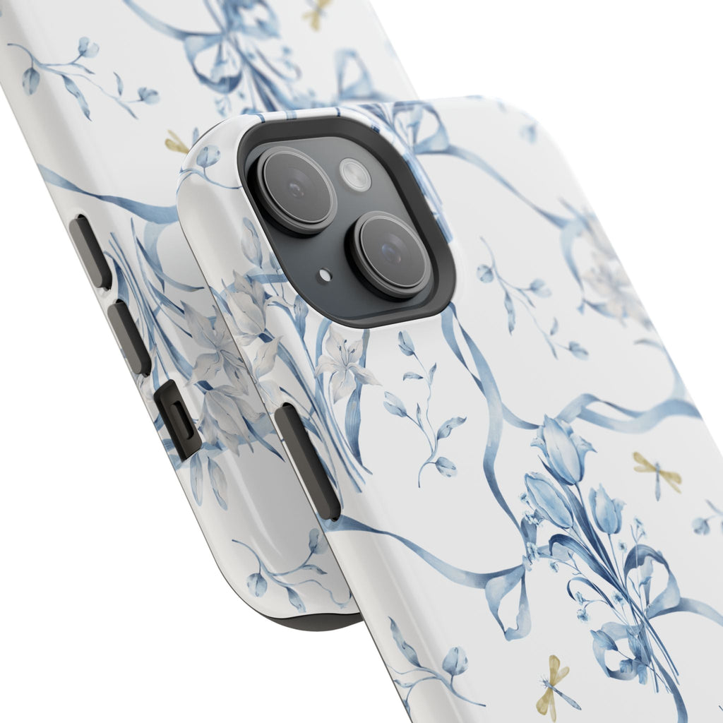 Customizable: Blue Floral-Inspired Phone Case